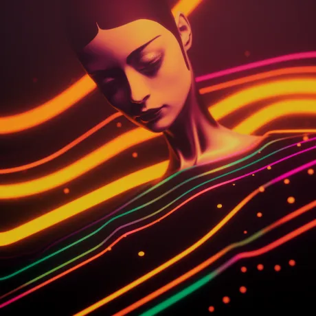 "Digital Reverie: A Cyberpunk Contemplation"