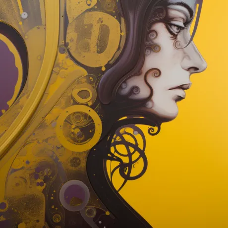 Ethereal Gaze: A Vibrant Portrait in Mystery