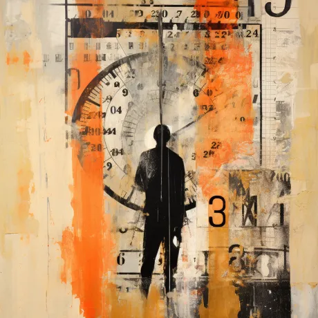 "Ephemeral Stride: Time's Silent Passage"