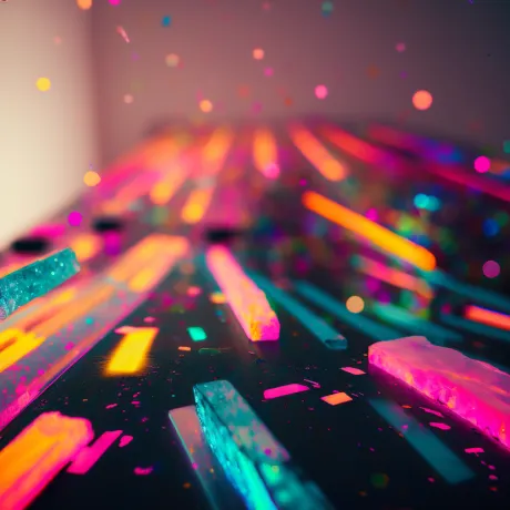Ethereal Burst: Vibrant Colors in Abstract Harmony