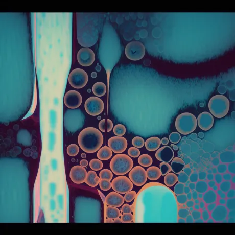 Ethereal Network: Psychedelic Circles in Vibrant Hues