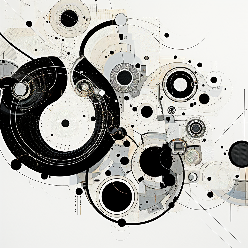 "Monochrome Harmony: The Dance of Form and Line"