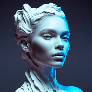 Celestial Gaze: Shadows of Ethereal Beauty