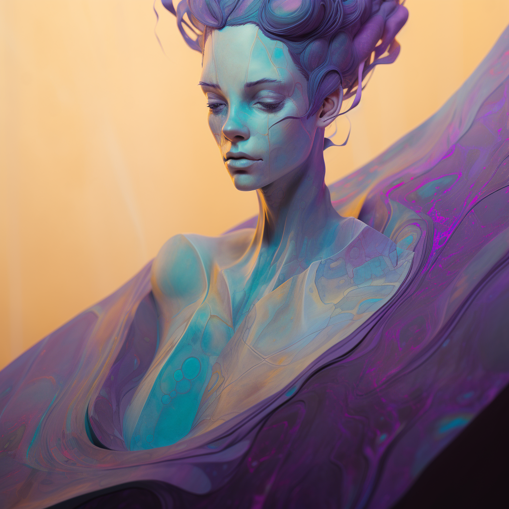 Whispers of Serene Blue Dreamscape