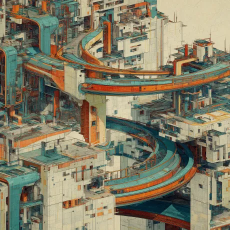 Chromatic Rhythms: A Kaleidoscopic City Symphony