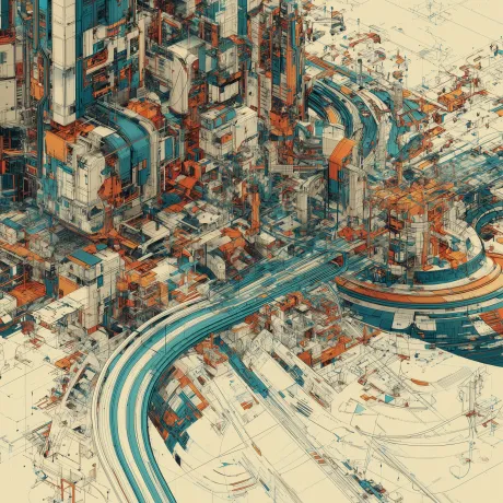 Electric Tapestry: Vibrant Urban Symphony