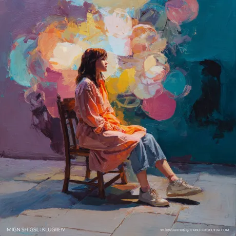 Pensive Whirl in Hues of Mystery