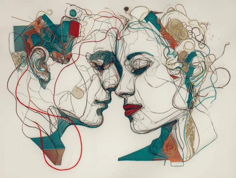 Threads of Embrace: A Blue Symphony Unraveled curated set